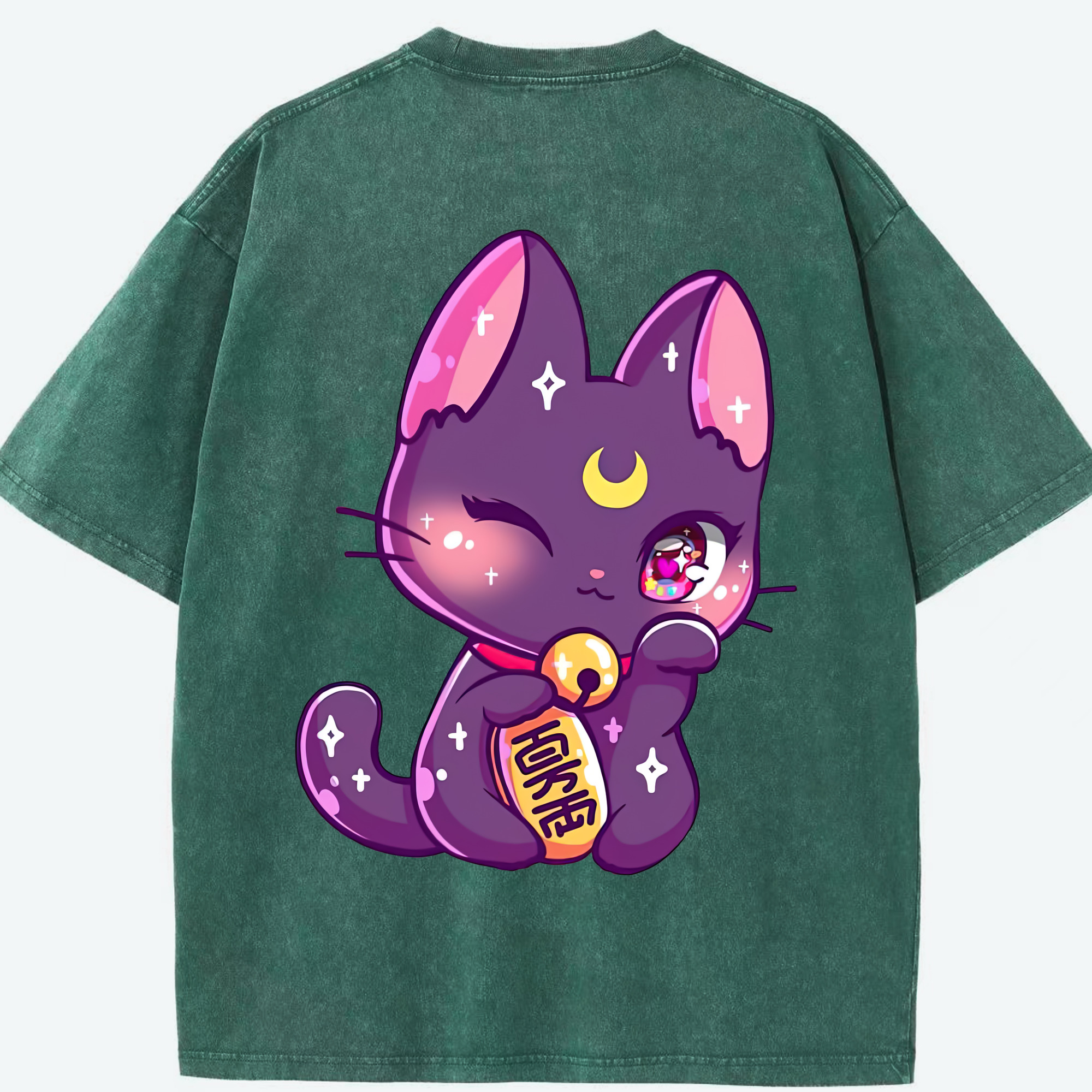 （画像用） 美少女戦士セーラームーン Sailor Moon 綿100% ヴィンテージ風 半袖Tシャツ（背面プリント）